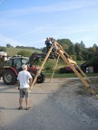 Préparation de la pose de la première ferme